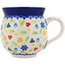 Polish Pottery Bubble Mug 12oz Winter Sprinkles UNIKAT