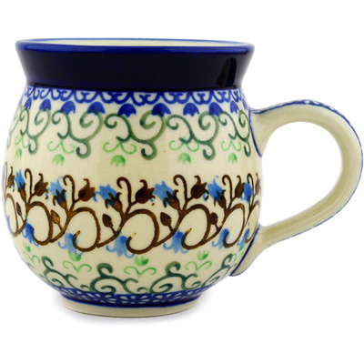 Polish Pottery Bubble Mug 12oz Woodland Lace