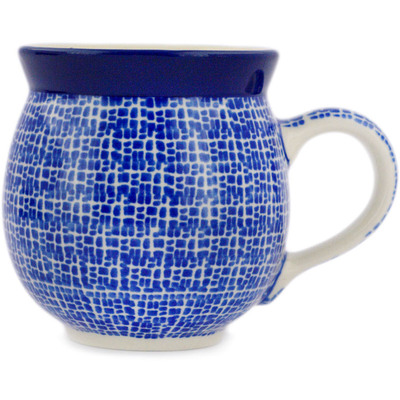 Polish Pottery Bubble Mug 12oz Woven Blues