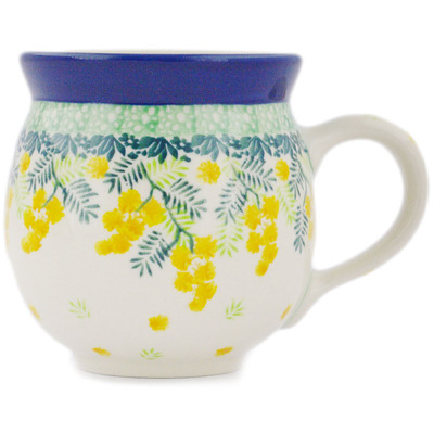 Polish Pottery Bubble Mug 12oz Yellow Billy Buttons