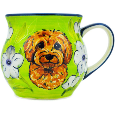 Polish Pottery Bubble Mug 13 oz Best Friend UNIKAT