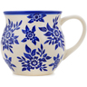 Polish Pottery Bubble Mug 13 oz Cobalt Bursts