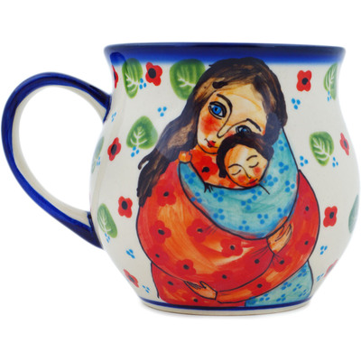 Polish Pottery Bubble Mug 13 oz Comfort UNIKAT