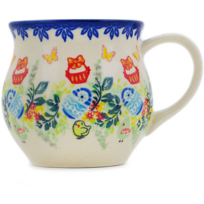 Polish Pottery Bubble Mug 13 oz Easter Basket Galore UNIKAT