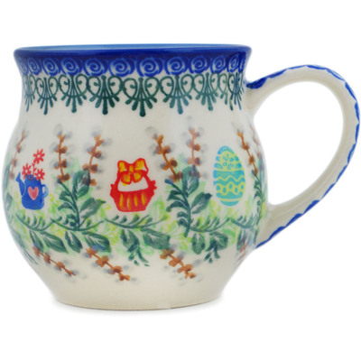Polish Pottery Bubble Mug 13 oz Egg Finding UNIKAT