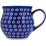 Polish Pottery Bubble Mug 13 oz Flower Power UNIKAT