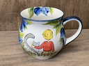 Polish Pottery Bubble Mug 13 oz Fuzzy Friend UNIKAT