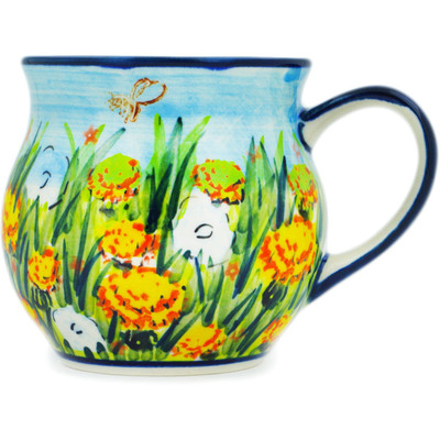 Polish Pottery Bubble Mug 13 oz Honey Makin&#039;