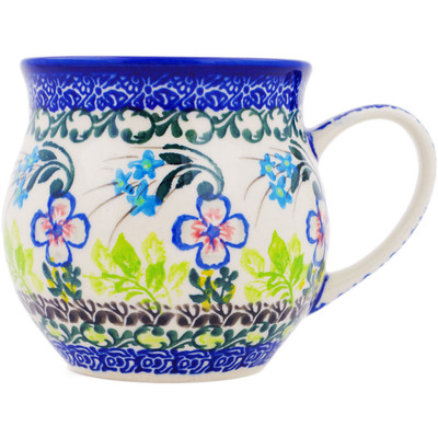 Polish Pottery Bubble Mug 13 oz New Hope UNIKAT