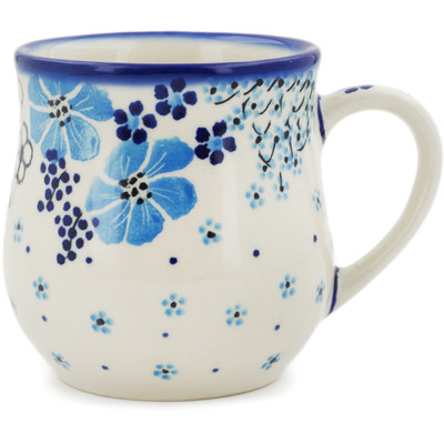 Polish Pottery Bubble Mug 13 oz Pansy Dawn
