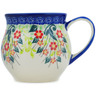 Polish Pottery Bubble Mug 13 oz Petal Parade UNIKAT