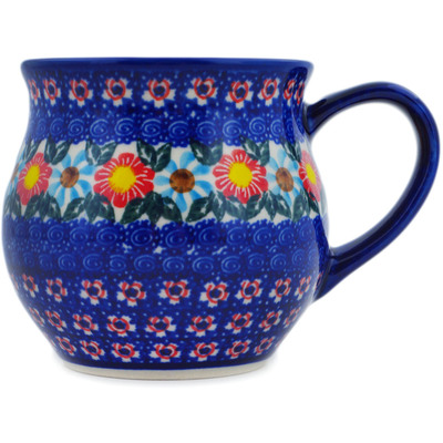 Polish Pottery Bubble Mug 13 oz Red-hot Summer UNIKAT