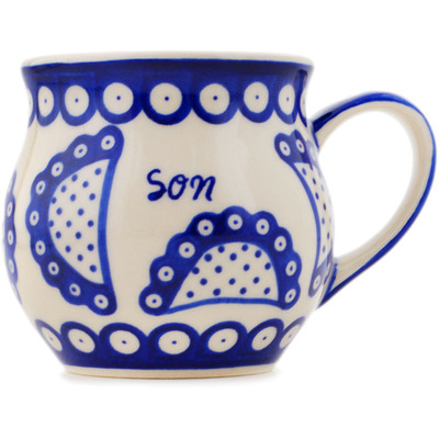 Polish Pottery Bubble Mug 13 oz Son