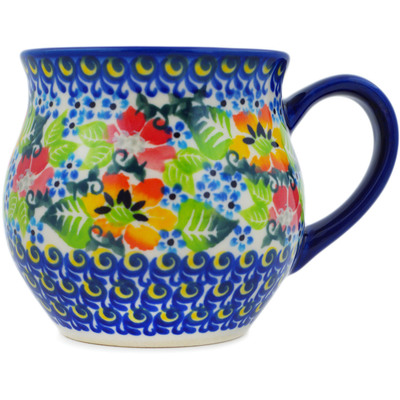 Polish Pottery Bubble Mug 13 oz Spring Is Coming UNIKAT