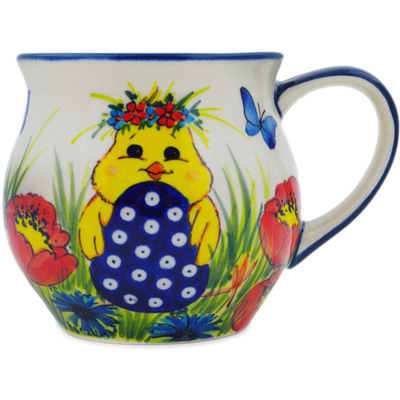 Polish Pottery Bubble Mug 13 oz Spring&#039;s Hatchings