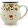 Polish Pottery Bubble Mug 15 oz Simple Scarlet