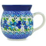 Polish Pottery Bubble Mug 16 oz Ambrosial Blues UNIKAT