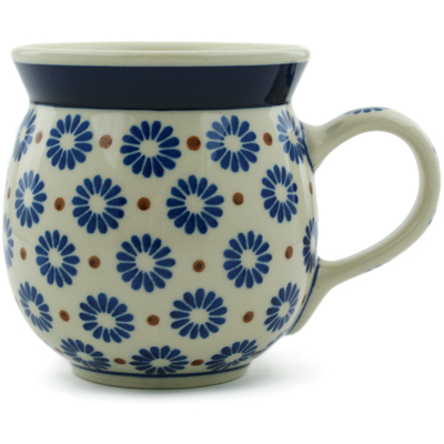 Polish Pottery Bubble Mug 16 oz Aster Polka Dot