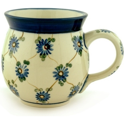 Polish Pottery Bubble Mug 16 oz Aster Trellis