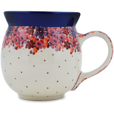 Polish Pottery Bubble Mug 16 oz Autumn Space UNIKAT