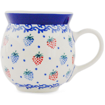 Polish Pottery Bubble Mug 16 oz Berries And Dots
