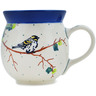 Polish Pottery Bubble Mug 16 oz Birds Of A Feather UNIKAT