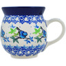 Polish Pottery Bubble Mug 16 oz Birdy Babies