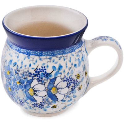 Polish Pottery Bubble Mug 16 oz Blissful Beauty UNIKAT