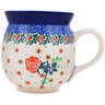 Polish Pottery Bubble Mug 16 oz Blossoming Brilliance