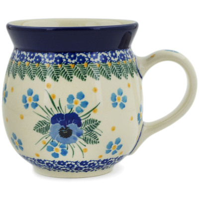 Polish Pottery Bubble Mug 16 oz Blue Dreams
