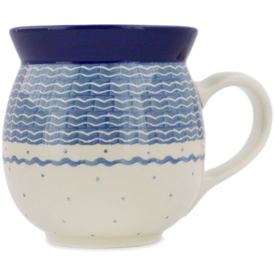 Polish Pottery Bubble Mug 16 oz Blue Harbor