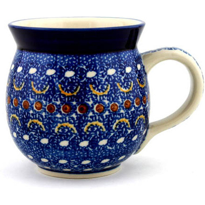 Polish Pottery Bubble Mug 16 oz Blue Horizons