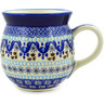 Polish Pottery Bubble Mug 16 oz Blue Ice