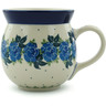 Polish Pottery Bubble Mug 16 oz Blue Rose