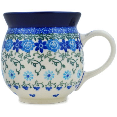 Polish Pottery Bubble Mug 16 oz Blue Serenity