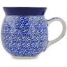 Polish Pottery Bubble Mug 16 oz Blue Veil