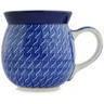 Polish Pottery Bubble Mug 16 oz Blue Whisper