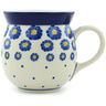 Polish Pottery Bubble Mug 16 oz Blue Zinnia