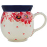 Polish Pottery Bubble Mug 16 oz Blushing Florals