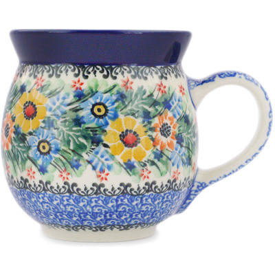 Polish Pottery Bubble Mug 16 oz Bouquet Of Beauty UNIKAT