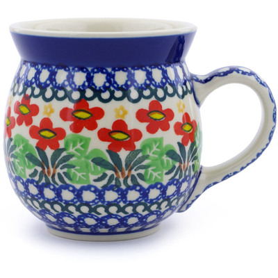 Polish Pottery Bubble Mug 16 oz Buenos Dias