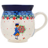Polish Pottery Bubble Mug 16 oz Charming Prince UNIKAT