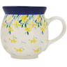 Polish Pottery Bubble Mug 16 oz Cheerful Jasmine