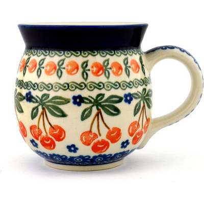 Polish Pottery Bubble Mug 16 oz Cherries Jubilee