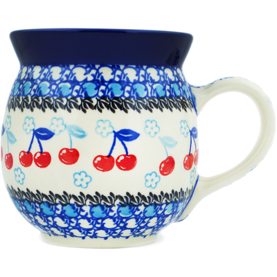 Polish Pottery Bubble Mug 16 oz Cherry Pickin'