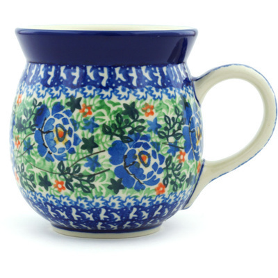 Polish Pottery Bubble Mug 16 oz Chintz Garden UNIKAT