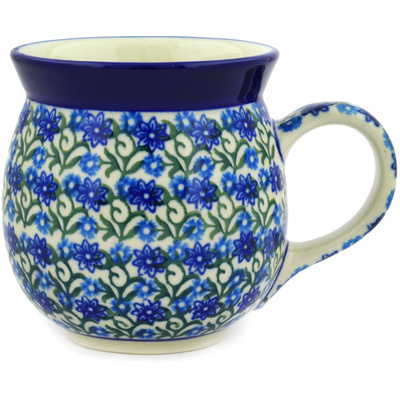 Polish Pottery Bubble Mug 16 oz Climbing Daisy