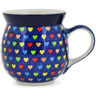 Polish Pottery Bubble Mug 16 oz Colourful Dot Show UNIKAT