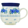 Polish Pottery Bubble Mug 16 oz Cornflower Wind UNIKAT