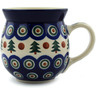 Polish Pottery Bubble Mug 16 oz Cranberries And Evergree